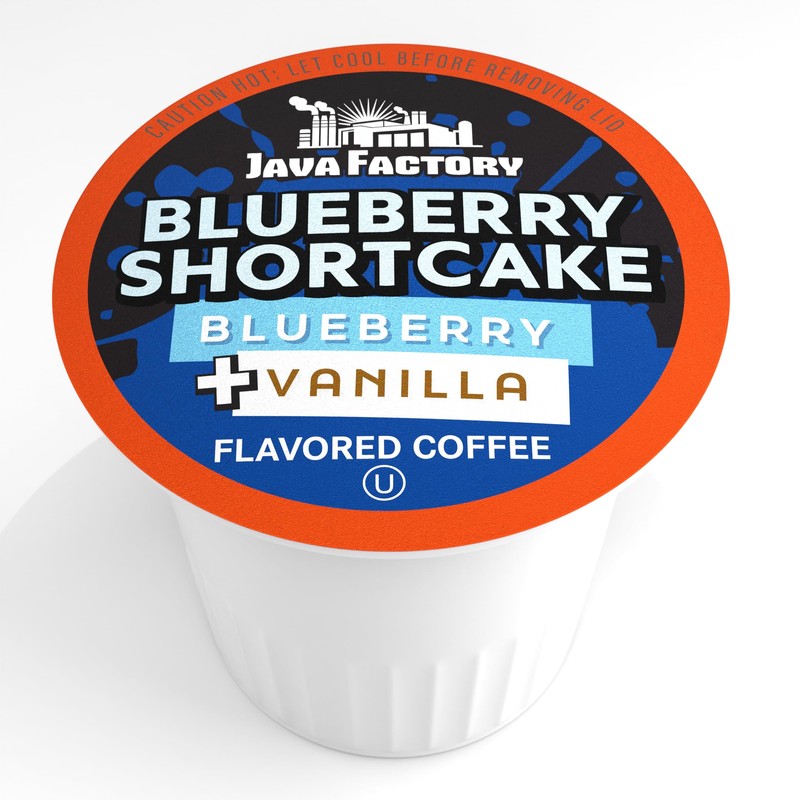 Java Factory Coffee Pods Blueberry Flavored Coffee for Keurig K-Cup