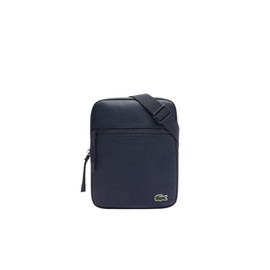 Lacoste Mens Medium LCST Zippered Petit Piqué Crossover Bag, Navy Eclipse, One Size