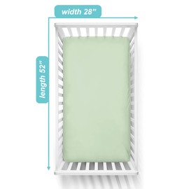 American Baby Company American Baby Company 100% Cotton Jersey Knit Fitted Crib Sheet for Standard Crib and Toddler Mattresses, Celery, for Boys and Girls