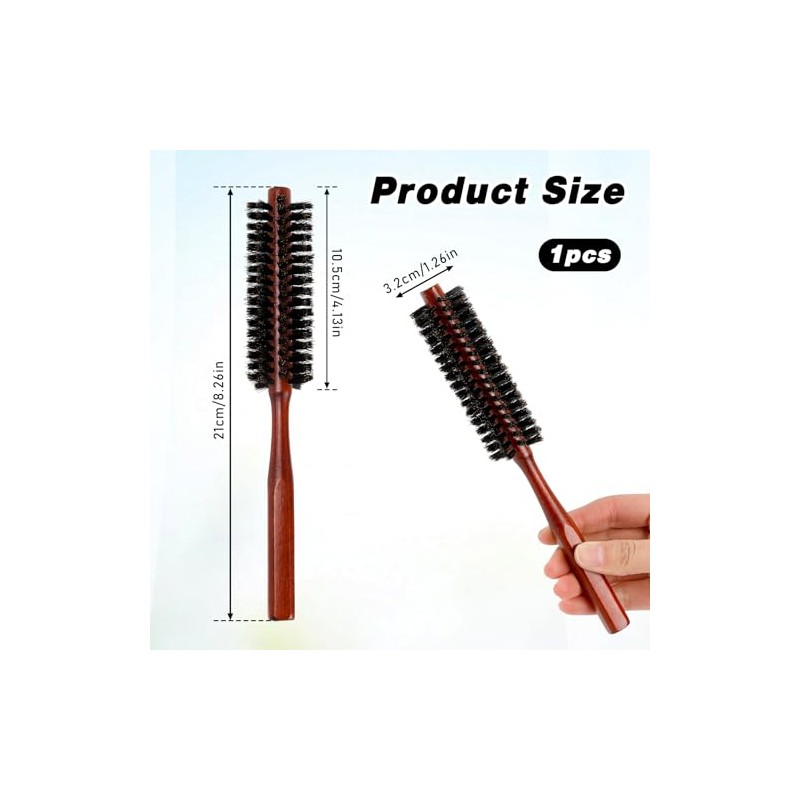 Cepillo de cabello redondo pequeño para cabello fino o corto,