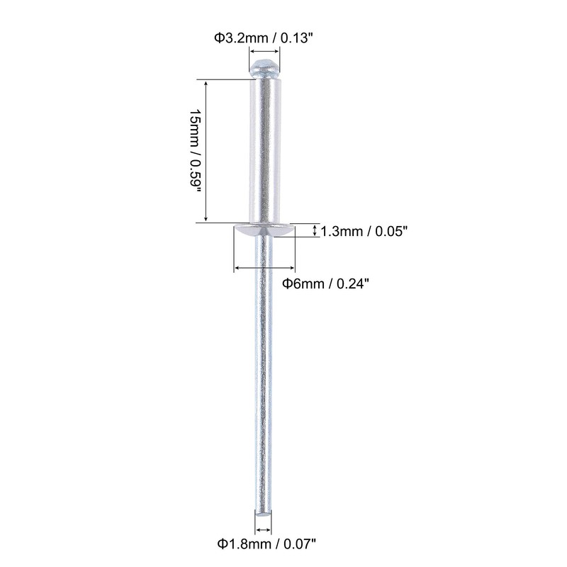 sourcing map Blind Rivets, Aluminum Pull Rivets Core Decoration Rivets