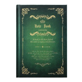 Alpha Depot Spellbook Style Notebook, Spell Book, Memo Book, Free Book, Diary, Western Book, Ruled, Antique, A5 Size (Green)