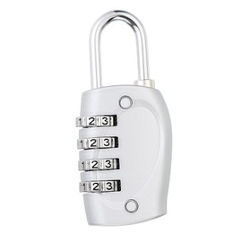 PATIKIL Combination Lock, 4 Digit Outdoor Padlock Waterproof Locker Lock for Luggage Suitcase, Gym Locker, Fence, Filing Cabinets, Toolbox, Gate, Silver