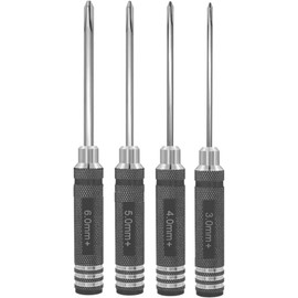 Cross Screwdriver Set 4-Piece RC Tool Set for RC Cars, Boats, Racing Drones, Robots, 3.0 mm, 4.0 mm, 5.0 mm, 6.0 mm