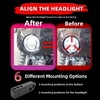 FATECIM Motorcycle 5.75" Headlight Fairing Cover with 15" Smoke Windshield