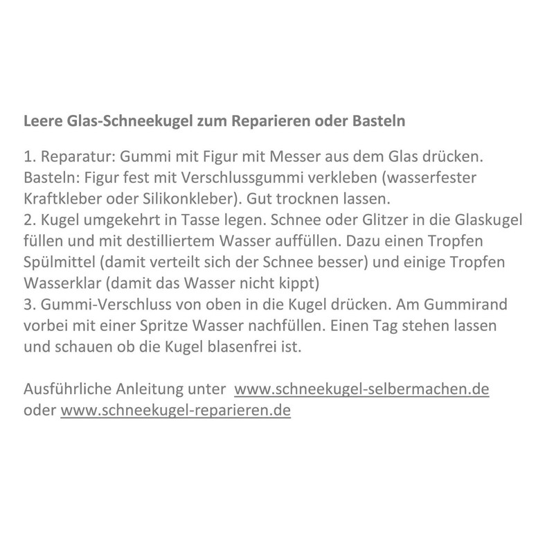 40005-100mm replacement glass/craft glass for snow globe