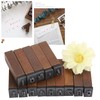 70PCS Vintage Wood Alphabet Rubber Stamps Set in Reusable Wooden