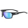 uvex Unisex Sportstyle 233 P Sunglasses, Black Matt, One Size,