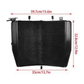 Aluminum Cooling Radiator Replacement for Kawasaki Ninja ZX10R ZX1000J 2008-2011 ZX-10R ABS 2012 Black Engine Radiator Cooler