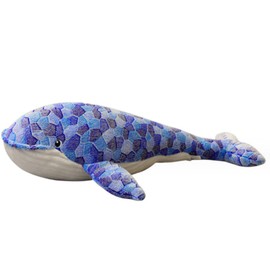 OUKEYI Humpback Whale Kids Plush Toy Pillow,Large Blue Whale Stuffed Animals Toy Sea Life Plushie Plushie Fish Gifts (70cm/27.6in)