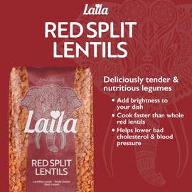 Laila Red Split Lentils 500g (Pack of 1)