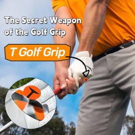 Golf Training Grip Aid, a golf training aid for improving grip strength, alignment and swing accuracy, made of durable and reusable silicone for golfers（2pc ）