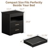 Black Nightstand with Gun Drawer for Bedroom - Modern 3