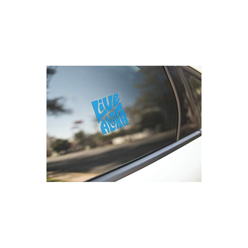 Live Aloha - Hawaiian Good Vibes Vinyl Cutout Sticker 3.4-by-3.25