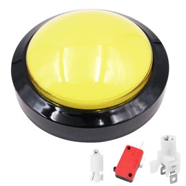 VOANZO 12V LED Illuminated Push Buttons Giant Enter Button Big Yellow Button for Arcade Pop's Music DJ Dancing Machine -Diameter 100mm