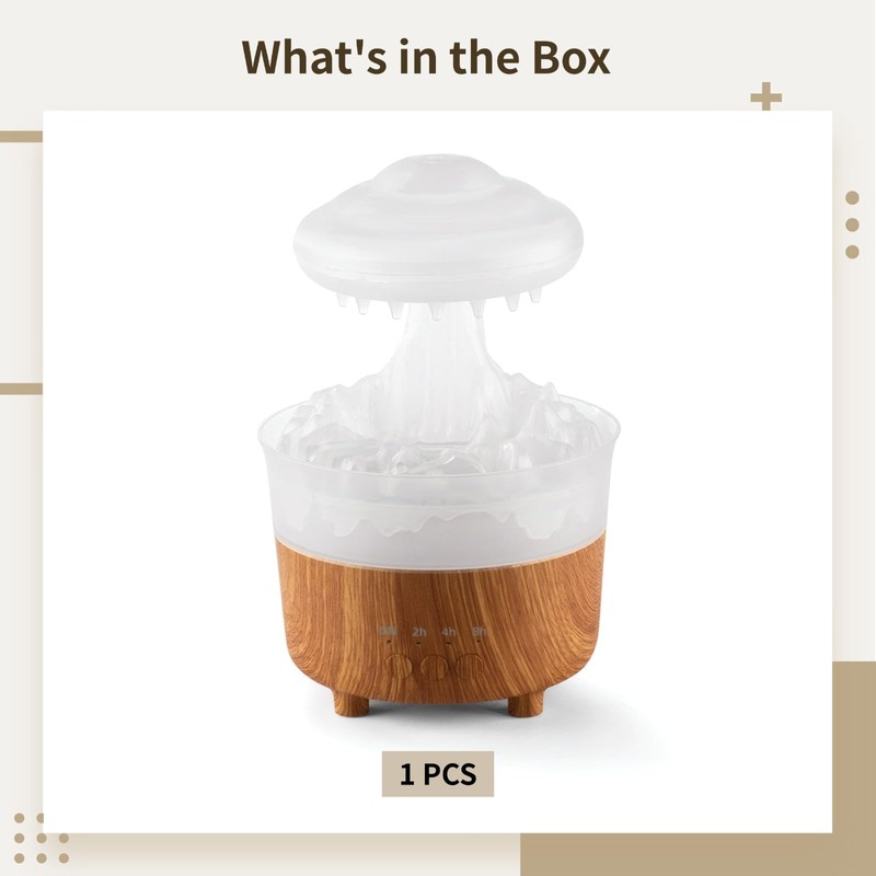 Rain Cloud Humidifier with Water Drip Effect, Ultrasonic Aroma Essential