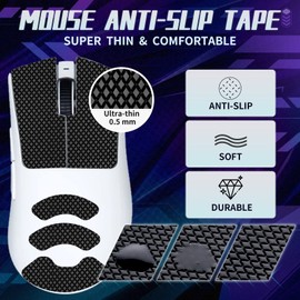 TALONGAMES - Cinta de agarre antideslizante para mouse Razer DeathAdder V3 Pro, absorción de sudor de palma, fina 0.5 mm, corte para ajustar, fácil de aplicar, piel de mouse