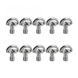 Namvo 10 Pieces 1/4 Inch Threaded Screw Camera Quick Release Screw Tripod Thread Mounting Screw with D-Ring Set