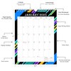 2025 Wall Calendar Spiral-bound Twin-Wire Binding - 12 Months Planner