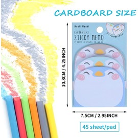 Cute Novelty Sticky Notes,Cute Animal Sticky Notes,Animal Self-Stick Notes Memo Pads,Mini Cartoon Animals Sticky Notes,Animals Shaped Sticky Notes Cartoon Sticky Notes,Cartoon Animal Postits Notes