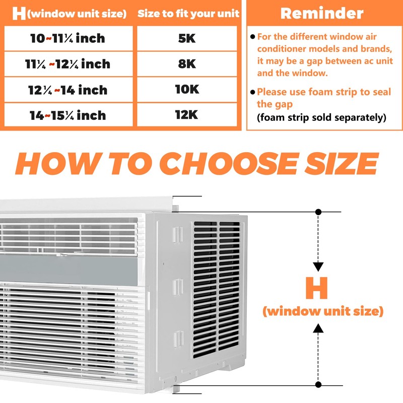 GCGOODS Window Air Conditioner Side Panels with Frame, Adjustable Window
