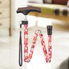 Pretty Grandma Foldable Flower Cane for Senior Citizens Elderly Portable Folding Cane Gift for Walking Red (FS-612RE)
