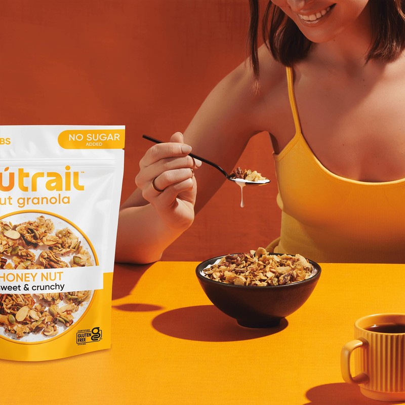 NuTrail Nut Granola Cereal, Honey Nut, No Sugar Added, Keto,