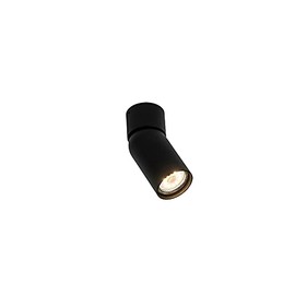 QAZQA - Modern Spot Black - Falo I Living Room I Bedroom - Aluminium Cylinder - LED Suitable for GU10