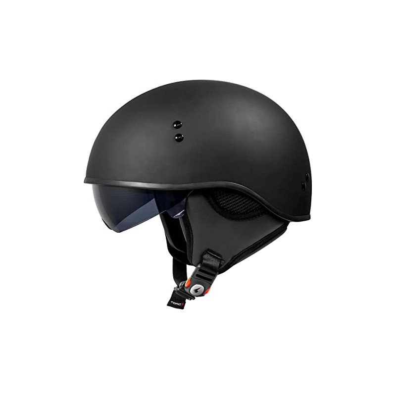 TORC T59 Motorcycle Half Helmet with Magnetic Buckle DOT Approved