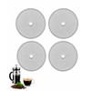 Runzefeng Cafetiere Filter Mesh 4 Pack, 10.2cm Stainless Steel Filters
