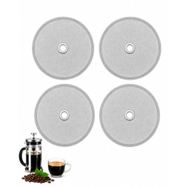 Runzefeng Cafetiere Filter Mesh 4 Pack, 10.2cm Stainless Steel Filters