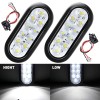 2X 6" 10 LED Oval White Trailer Truck Reverse Backup