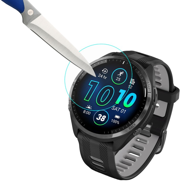 Mr.Shield Screen Protector compatible with Garmin Forerunner 965 [Tempered Glass]