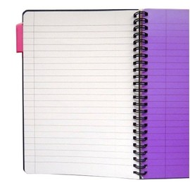 1 x Black A5 Spiral Bound PVC Covered Project Subject Notebook