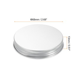 sourcing map 8pcs Canning Lids 68mm Replacement Mason Jar Lids Aluminum Airtight Covers Leak-proof Reusable Covers for Home Office