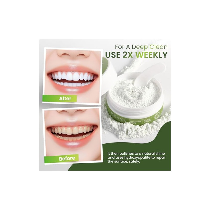 Hydroxyapatite Tooth Powder, Fluoride-Free Whitening, Ocean Mint, 50g | Helps