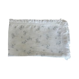 Generic 100% Muslin Fringe Swaddle Blanket | Receiving Blanket, Baby, White, JB001