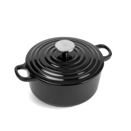 BK Bourgogne Enameled Cast Iron Induction 4.4QT Nonstick Dutch Oven, PFAS Free, Dishwasher Safe, Jet Black