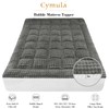 Cymula Queen Mattress Topper Fleece Bubble Pillow Top Mattress Pad