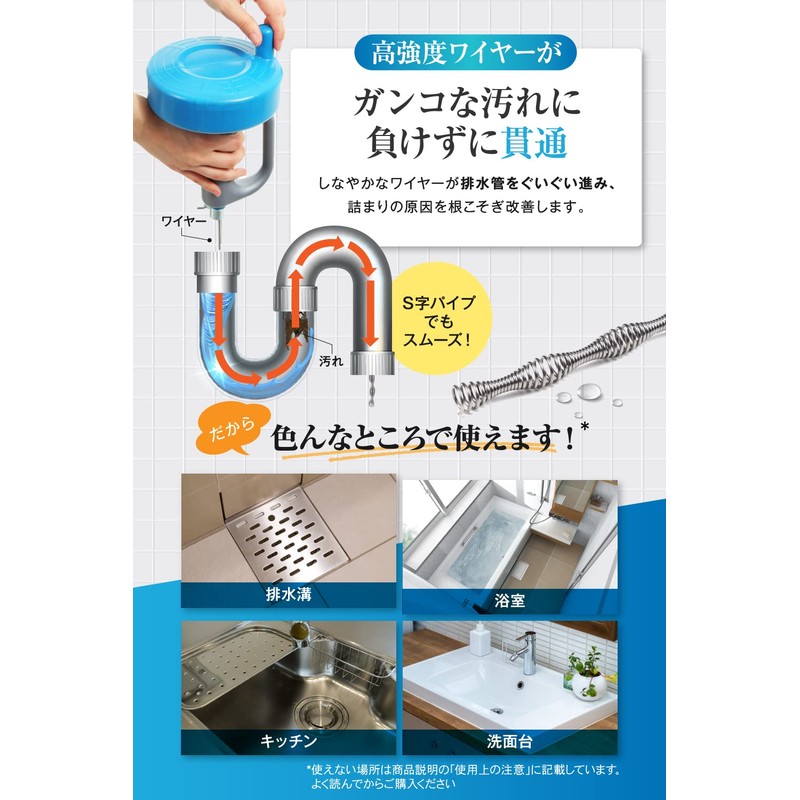 Omahit Pipe Cleaner, Wire, Drainage, Groove, Gloves, Storage Bag, Sponge,