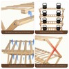 HGLuKGO 4-Tier Bamboo Folding Shoe Rack