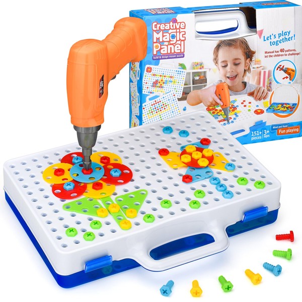 SHAWE 3D Take Apart Toy for 3 4 5 Years Old Boys– Creative Construction Toy Kit – Puzzles Assembly DIY Play Toy Set with Storage Box