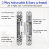 XMZ-DDUP 2Pcs 6 inch Hidden Door Hinges -Invisible Hinges for