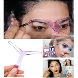 Augenbrauen Schablone für Anfänger, Wiederverwendbar DIY-Augenbrauen Stempel für 3 Minuten Make-up (LILA)