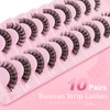 False Eyelashes Natural Russian Lashes D Curl Cat Eye Lashes