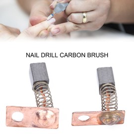 Nail Polisher Accessories, Carbon Steel Nail Drill Handpiece Carbon Brush Replacement Part Nail Drill Handpiece Accessory, Professional Manicure Polishing Machine