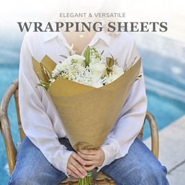 The Florist Supply 20 Hojas de Papel de Envoltura de Flores Premium | Papel de Envoltura de Flores Impermeable para Ramos | Hojas de Ramo Floral de Doble Cara | Regalos DIY Colorblend Look Kraft