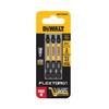DEWALT FLEXTORQ Square #2 Bits 3Pk, Robertson 1/4 x 2-1/4in