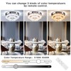 Cainjiazh 11.8" Modern Crystal Chandeliers LED Crystal Ceiling Light Fixture