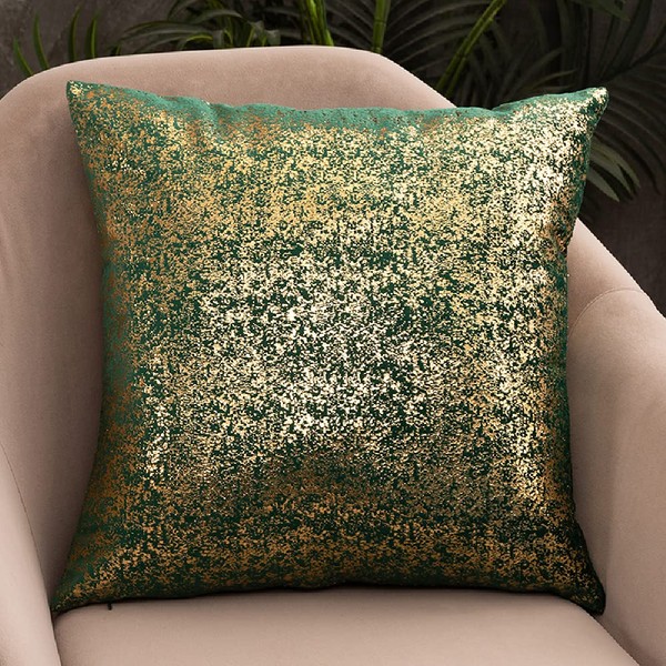 Deeprove Throw Pillow Cover Both Sides Sparkle Gold Foil Print,